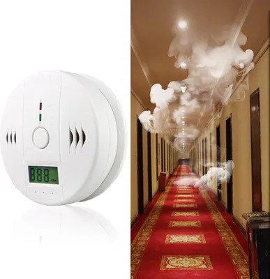 Produktbild von Aopunly CO Melder weiß Feuermelder für Kohlenmonoxid mit 85 dB Alarm und LED Warnlicht Einfache Montage