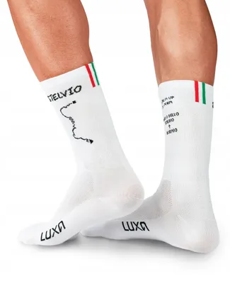 Produktbild von LUXA Stelvio Radsocke Weiß Atmungsaktiv Schnelltrocknend