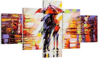 Produktbild von Bild auf Leinwand - Leinwandbild - gehen liebhaber - 125x70cm - Wand Bild - Wanddeko - Wandbilder - Leinwanddruck - Bilder - Kunstdruck - Wanddekoration - Leinwand bilder - Wandkunst - EA125x70-3527