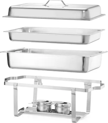 Immagine prodotto di HENDI Chafing Dish Gastronorm 1/1, Linea Cucina, 9L, 2 pezzi, 600x358x(H)295mm
