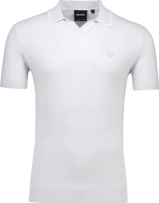Produktbild von Lyle & Scott gestricktes Poloshirt mit offenem Kragen hellblau