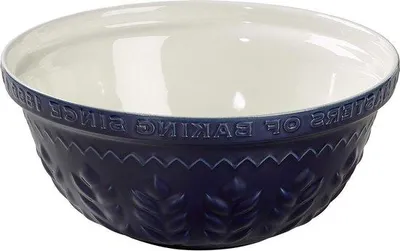 Produktbild von Famanu Rührschüssel aus Keramik in Indigo und Elfenbein - 55 Liter