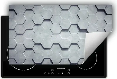 Produktbild von DarHaus Herdabdeckplatte 90x52 cm Anti Rutsch Matte Aufrollbar, grau 3D