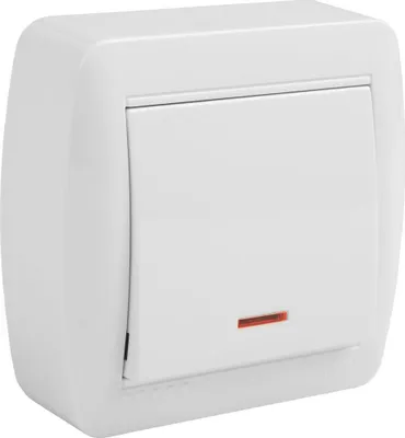 Obrázok produktu pre SOLERA 42975 UNIPOLÁRNY SPÍNAČ s kontrolkou 74X72X28MM, 50 W, 250 V, neutrálny