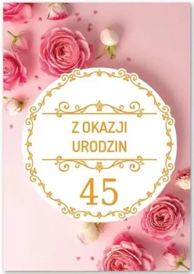 Obrázok produktu pre Blahoželanie k 45. narodeninám – Trend