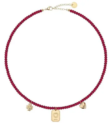 Immagine prodotto di Collana di perle rosse in acciaio Icones LJ3154