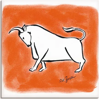 Produktbild von ARTland Leinwandbild Serie Sternzeichen Stier Größe: 40x40 cm