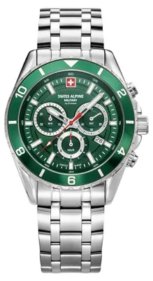 Produktbild von Swiss Alpine Military Herren Uhr Analog Quarz Chronograph 7034.9134SAM Edelstahl