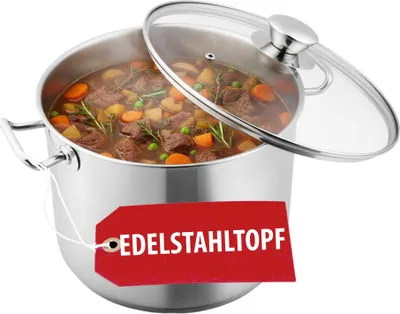 Produktbild von Topf MagicHome Chloe, 26 cm, 10 Lit., mit Glasdeckel, Edelstahl
