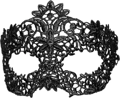 Produktbild von Schwarze Spitzenmaske floral - Maske für Fasching