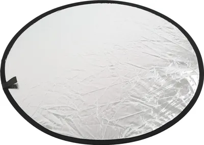 Zdjęcie produktu dla Srebrno-biały reflektor 2 w 1, przenośna okrągła lampa fotograficzna do oświetlenia na żywo, 80 cm