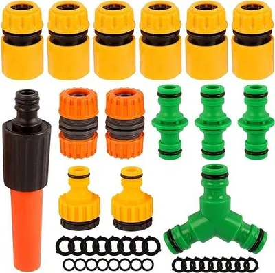 Produktbild von Gardenschlauchverbinder-Set, Hochwertig, Edelstahl