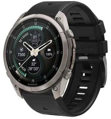 Produktbild von Tech-Protect Silikon Garmin Fenix 5 / 6 / 6 Pro / 7 / 8 / 8 Pro / E / 9 / 9 Pro 47 mm Obsidian Schwarz