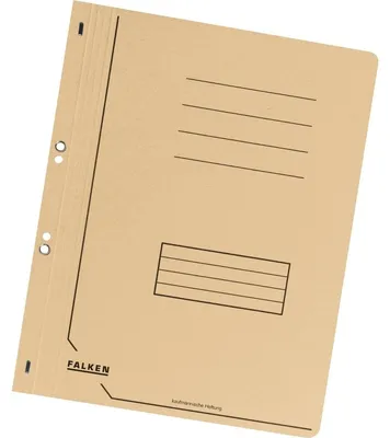 Produktbild von Falken Ösenhefter DIN A4, ganzer Vorderdeckel, kaufmännische-/Behördenheftung, 250g/qm Manila-Karton, chamois