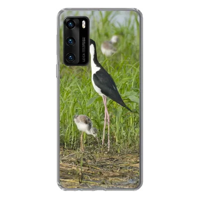 Produktbild von MuchoWow® Handyhülle Schutzhülle Hülle für Huawei P40 Vogel - Gras - Küken - Sumpf Silikon Softcase Handy Hülle - Handytasche