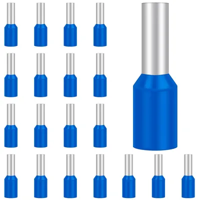 Aderendhülsen 2,5 mm², 100 Stück, isoliert, 8 mm Länge