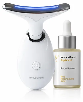 Obrázok produktu pre Sada na spevnenie pleti s LED, EMS a tepelnou masážou tváre a sérum na tvár Rice Joyboost 30 ml InnovaGoods