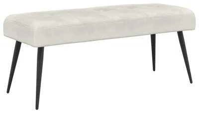 Produktbild von vidaXL Bank mit Knopfheftung Creme 110 x 40 x 46 cm Samt