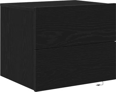 Produktbild von Nachttisch Schwarz Eichen-Optik 50 x 39 x 41 cm Holzwerkstoff