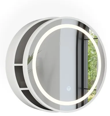 Produktbild von Badspiegelschrank Vicco Silva Weiß 50 x 50 cm mit 5 Aufbewahrungsfächern, Model 57908