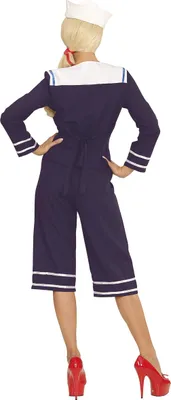 Obrázok produktu pre 50. roky PIN UP SAILOR GIRL (košeľa, nohavice, klobúk) veľkosť L