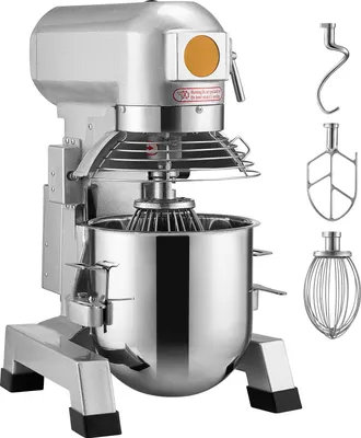 Produktbild von SucceBuy Kommerzieller Küchenmixer, 18,7 l Standmixer mit 3 einstellbaren Geschwindigkeiten, 1100 W Teigmixer, Edelstahlschüssel und 3 Aufsätze, ideal für Restaurant, Bäckerei, Konditorei, Café