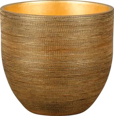 Produktbild von Blumentopf Passion for Pottery Le Havre Steinzeug Ø 29 cm H 26 cm gold
