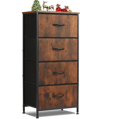 Produktbild von Kommode mit Schubladen Sideboard Mehrzweckschrank Schubladenschrank (mit Metallgestell Schubladen aus Stoff), für Schlafzimmer, Wohnzimmer, Kinderzimm