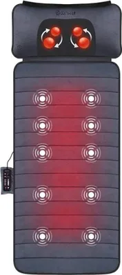 Produktbild von COMFIER Massagematte mit Wärmefunktion, Massagesitzauflage mit 10 Vibrationsmotoren und 4 Heizkissen, elektrisches Ganzkörpermassagematte