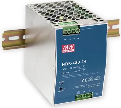 Obrázok produktu pre Spínaný napájací zdroj MEAN WELL NDR-480-24, 24 V-/20 A