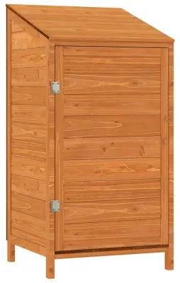 Obrázek produktu pro Zahradní domek, dřevěný, hnědý, rozměry 55x55x112 cm, vyrobený z masivního smrkového dřeva, vodotěsný
