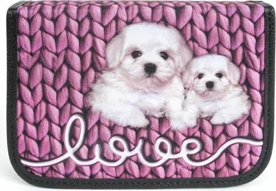 Produktbild von Federmäppchen mit 2 Klappen „Love“ in Rosa – Fandy