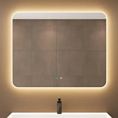 Produktbild von doporro Design LED-Spiegel Wandspiegel 100x80cm Badezimmerspiegel Beschlagfrei 5 mm Glas durch Antifog-Schicht Nova-02