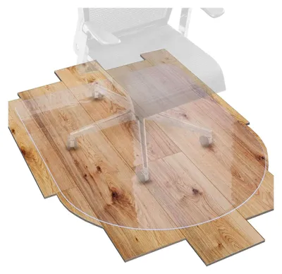 Produktbild von Bodenschutzmatte Transparent Schutzmatte Schonmatte rutschfest für Hartböden 36 Größen Bürostuhlunterlage 149x180cm D Form