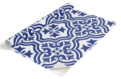 Obrázok produktu pre Fólia na nábytok Tulup – samolepiaca fólia na nábytok – samolepiaca fólia 75 x 150 cm – fólia na skriňu – fólia na nábytok – fólia do kuchyne – vodovzdorná – umývateľná – samolepiaca – bez vzduchových bublín – modrý vzor