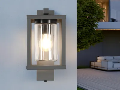 Produktbild von LED Außen Wandleuchte, Laterne mit Dämmerungssensor für draußen wetterfest