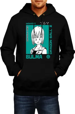 Immagine prodotto di Felpa con cappuccio da uomo Dragon Anime Manga Ball Z Bulma 01, Man L , Noir