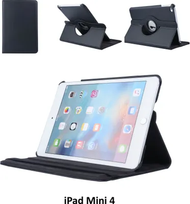 Image de Étui pour tablette Apple iPad Mini 4 Rotatif Noir pour iPad Mini 4 2 positions de visionnage