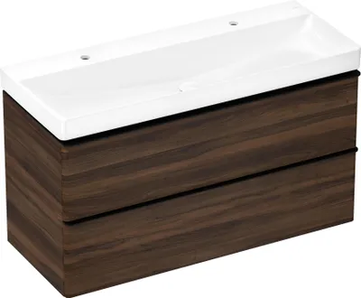 Produktbild von Waschtisch Xelu Q m Hahnloch ohne Überlauf 1200x480mm weiß weiß