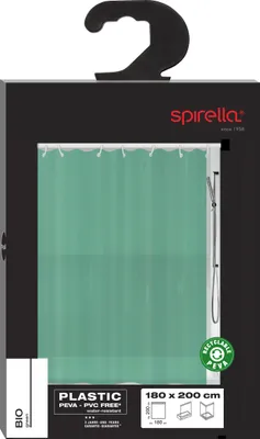 Obrázek produktu pro Spirella 7610583201546, Jednobarevný, Prsten, Polyetylen-vinyl acetát (PEVA), Zelená, 1800 mm, 2000 mm