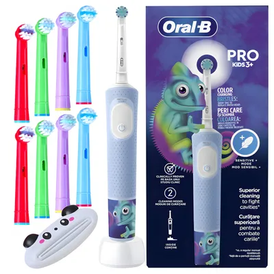 Produktbild von Oral-B Vitality Pro D103 Kids Chamäleon – elektrische Kinderzahnbürste – 2 Modi – mit 9 Aufsteckbürsten
