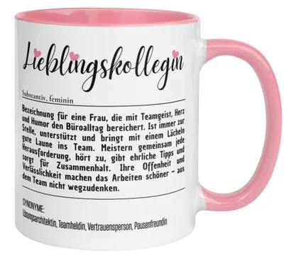 Produktbild von Tasse Kollegin – „Definition Lieblingskollegin“ – Geschenk Beste Arbeitskollegin
