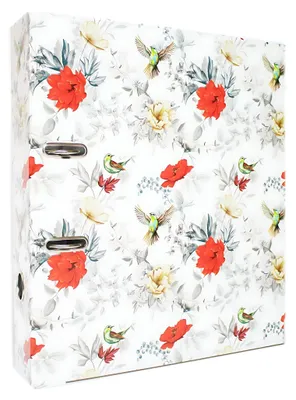 Produktbild von ADINA Motivordner Mohn, wilde Blume, Nachtigall-Vogel