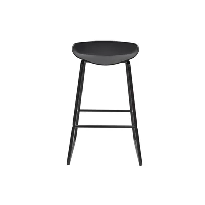 Immagine prodotto di Miliboo - Sgabelli da bar di design neri con gambe in metallo (2 pezzi) PEBBLE