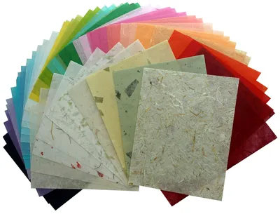 Produktbild von Omgoods – Maulbeerpapier, 100 Blatt – Handgefertigt – Japanisches Washi-Design – Bastelmaterial für Kinder – Origami – Abmessungen: 23 x 30 cm – Bastelpapier