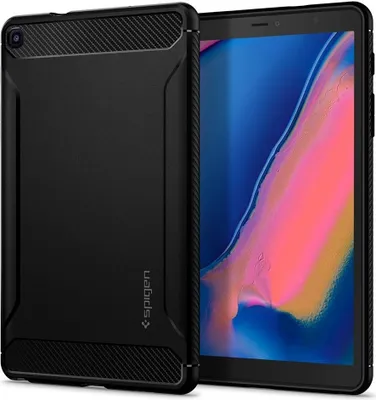 Produktbild von Spigen Rugged Armor  Samsung Galaxy Tab A 8.0 (2019) Stoßfeste Hardcase Hülle - Schwarz