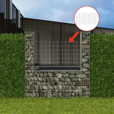 Immagine prodotto di Vidaxl Gabionkorb U-förmig 160x20x150 cm Stahl
