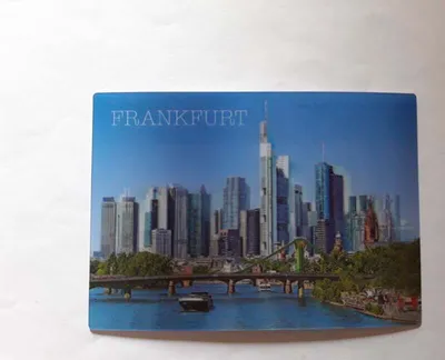 Produktbild von 3 D Ansichtskarte Frankfurt Skyline, Postkarte Wackelkarte Hologrammkarte, Hessen