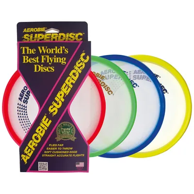 Produktbild von AEROBIE Wurfscheibe "Superdisc" Durchmesser: 250 mm zufällige Farbe (1 Stück)