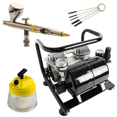 H&S Evolution 121233 und Sparmax AC-500 Kompressor - Custom Airbrush Set 17